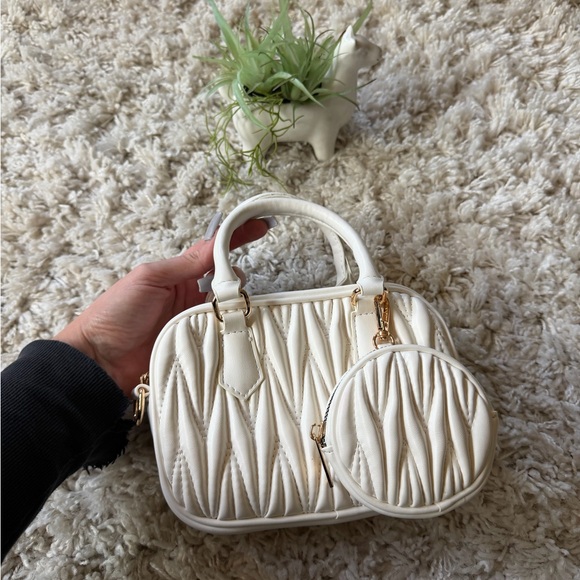 Handbags - Chic Cream high-quality thick, super cute purse Quilted Mini Bag